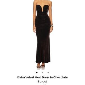 Bardot Black Velvet Maxi Dress